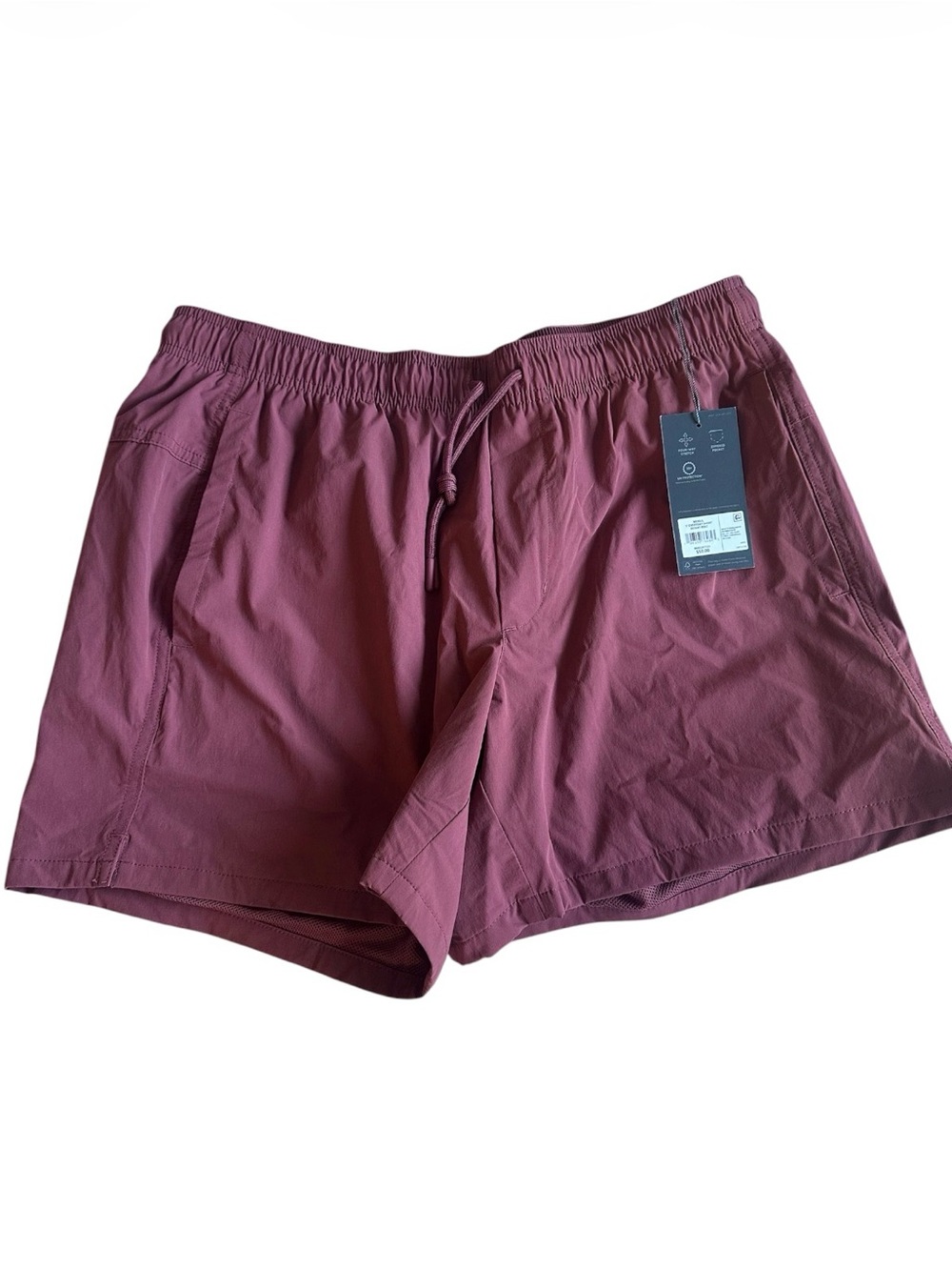 Men's Drawstring 5" Burgundy Everyday Shorts